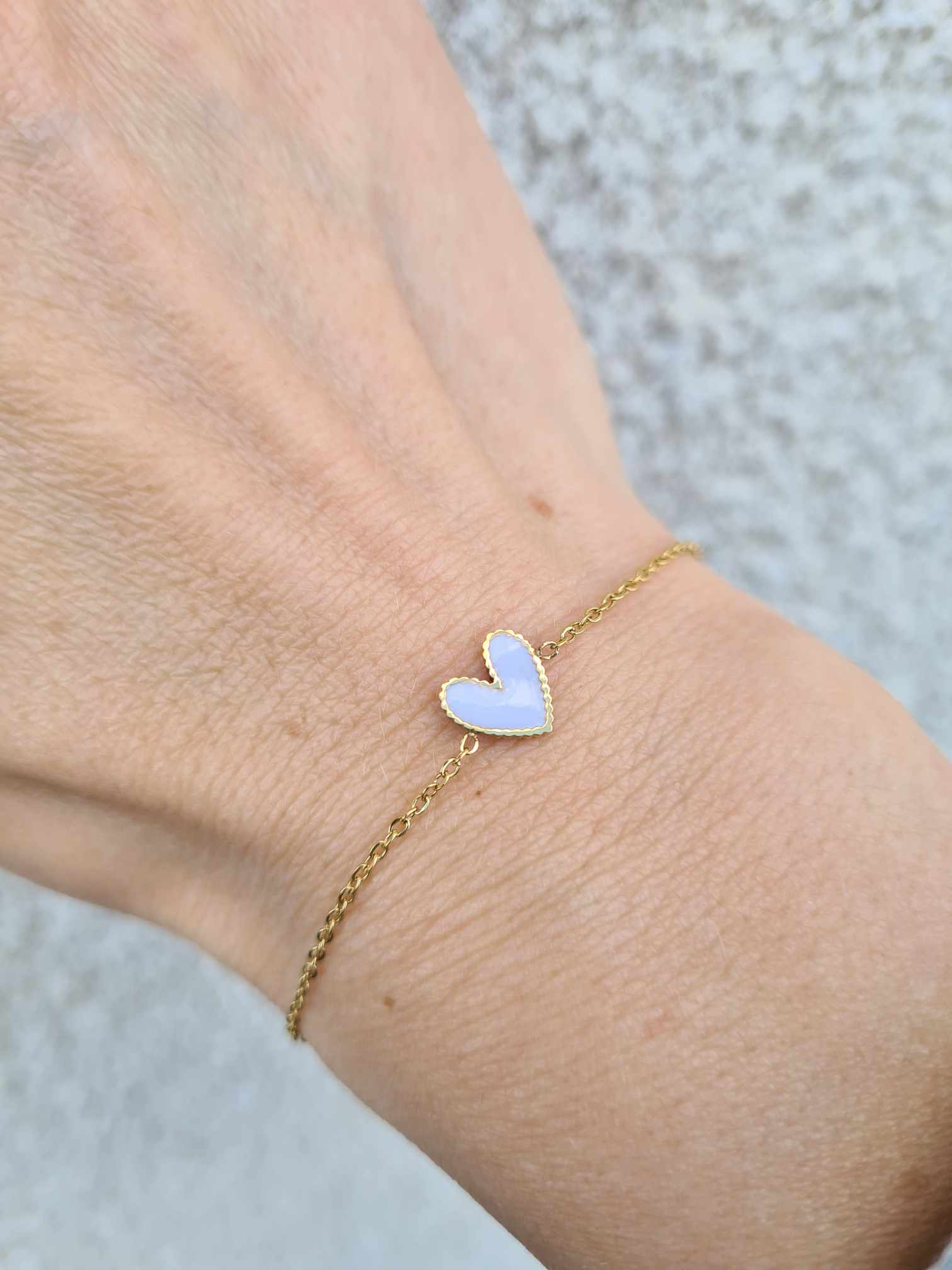 Bracelet cadeau amour coeur blanc