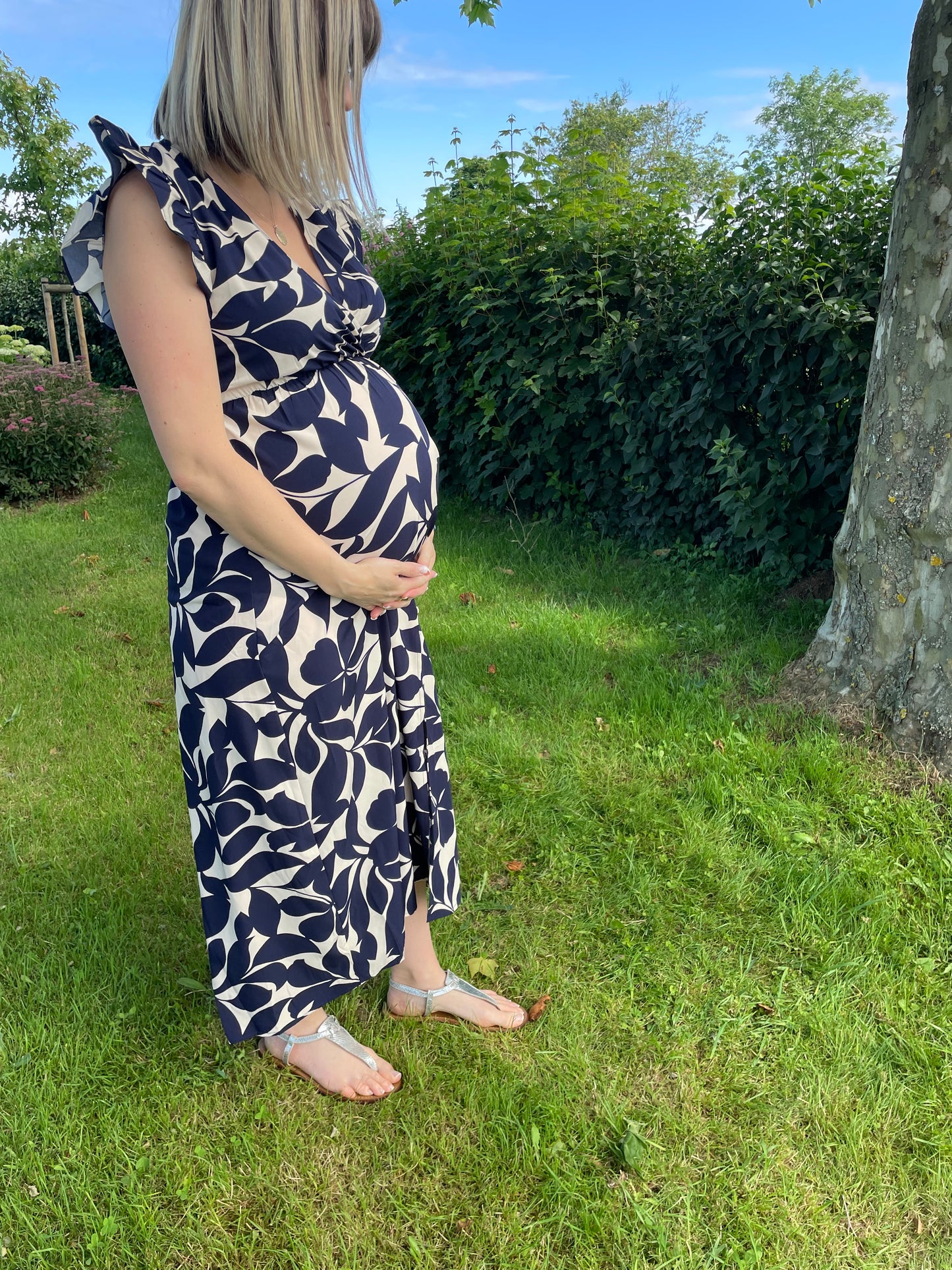 robe longue à motifs femmes enceintes