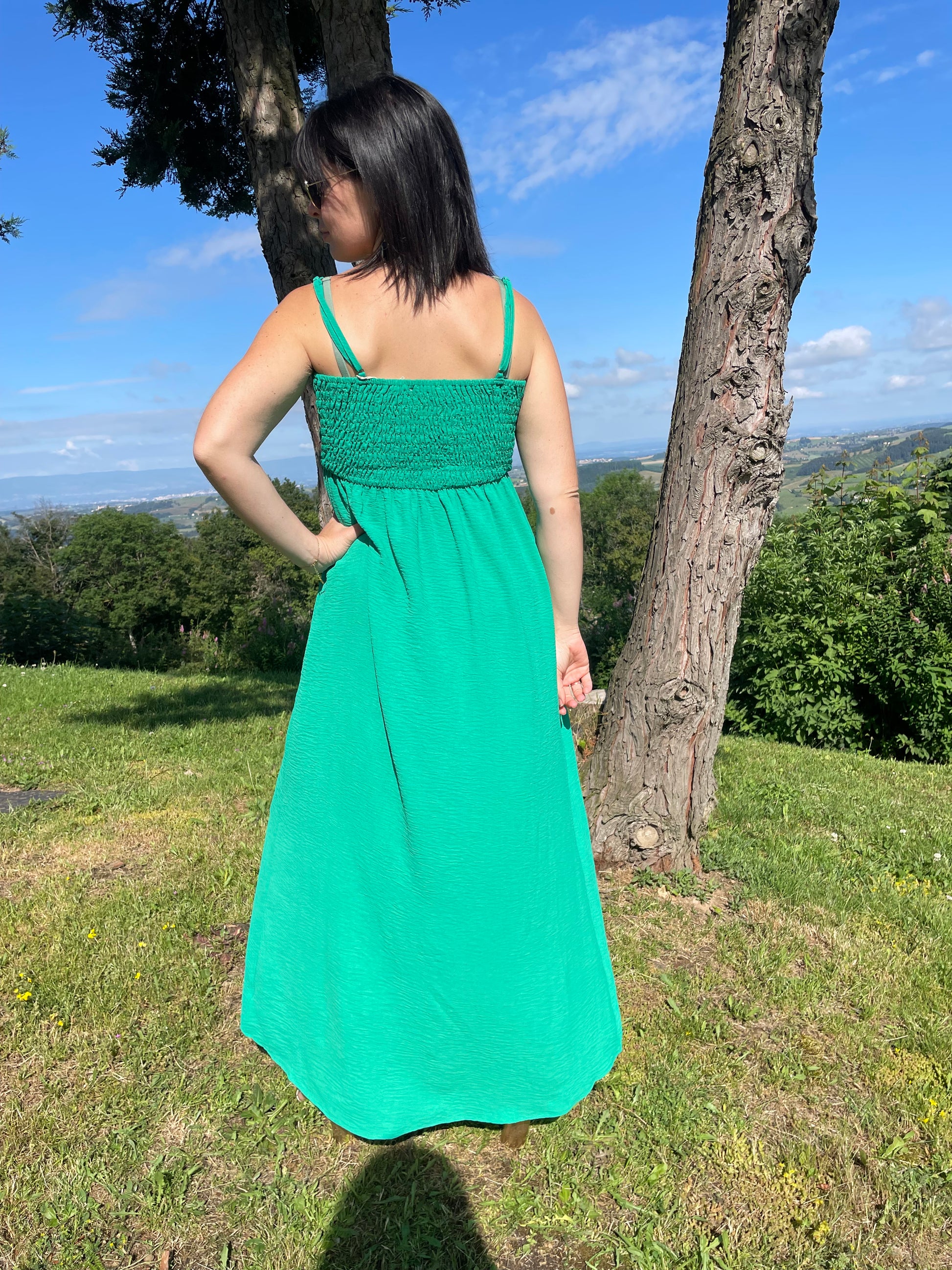 Robe longue taille élastique