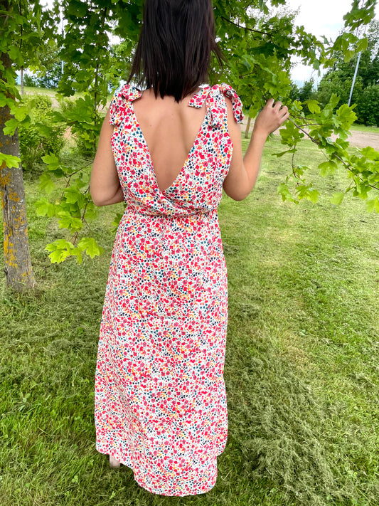 robe longue fleurie taille élastique